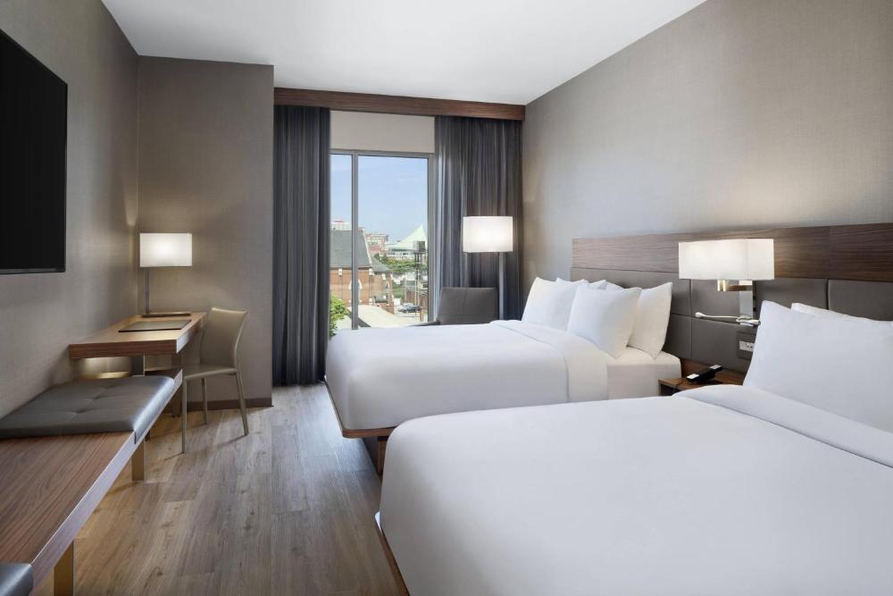 Queen Room with Two Queen and City View interior